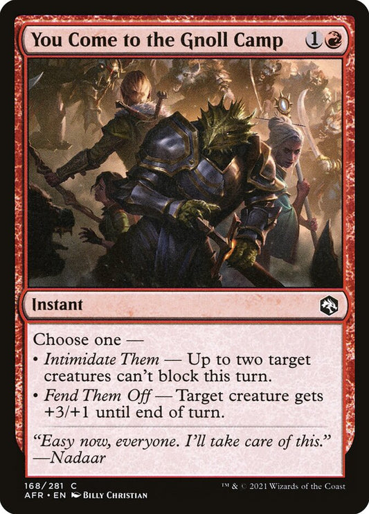 MTG Card Title: You Come to the Gnoll Camp AFR/168