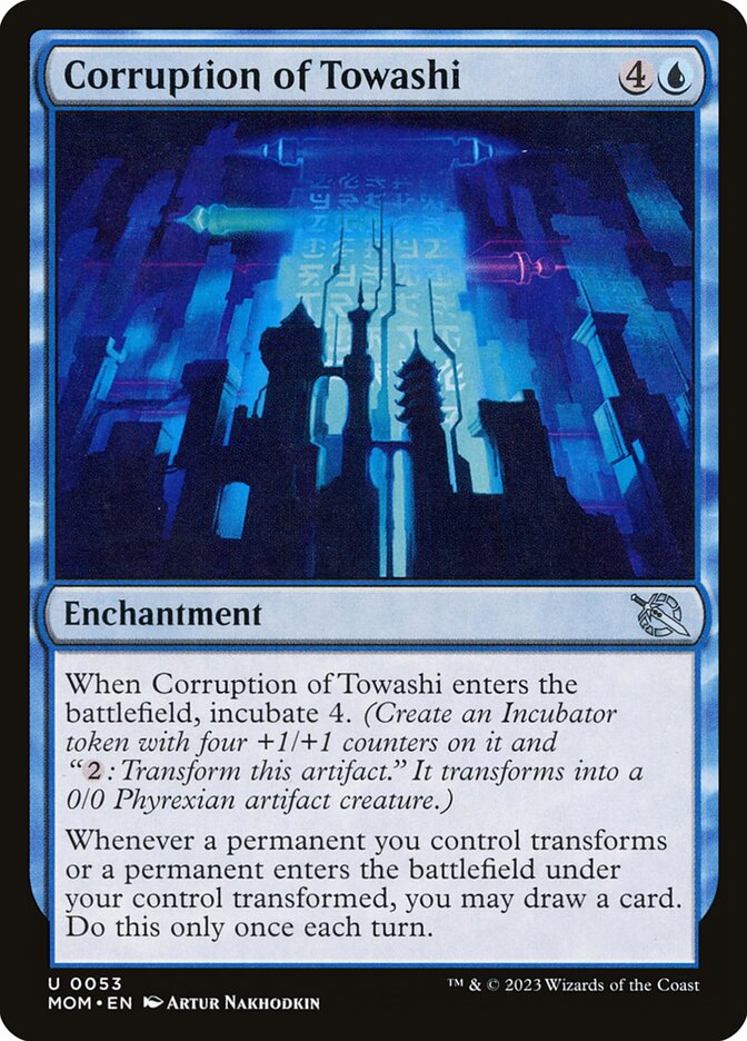 MTG Card Title: Corruption of Towashi MOM/53