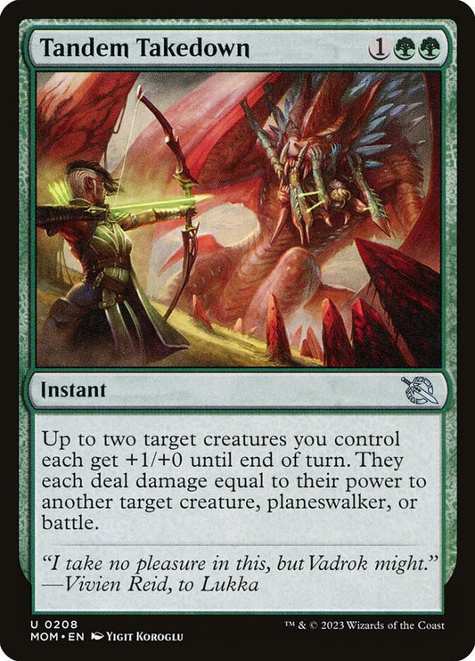 MTG Card Title: Tandem Takedown MOM/208