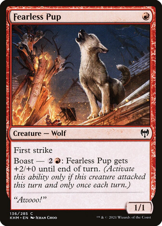 MTG Card Title: Fearless Pup KHM/136