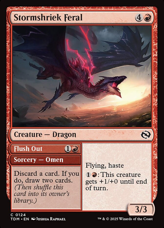 MTG Card Title: Stormshriek Feral // Flush Out TDM/124