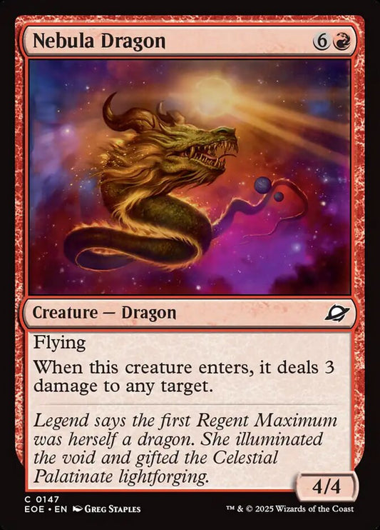 MTG Card Title: Nebula Dragon EOE/147
