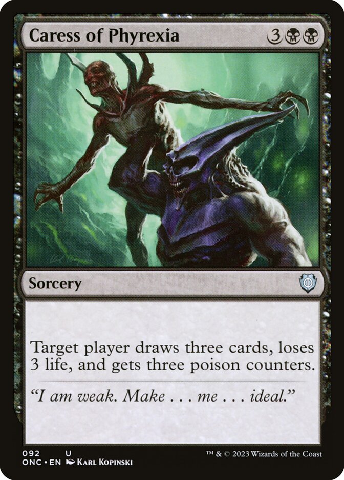 MTG Card Title: Caress of Phyrexia ONC/92