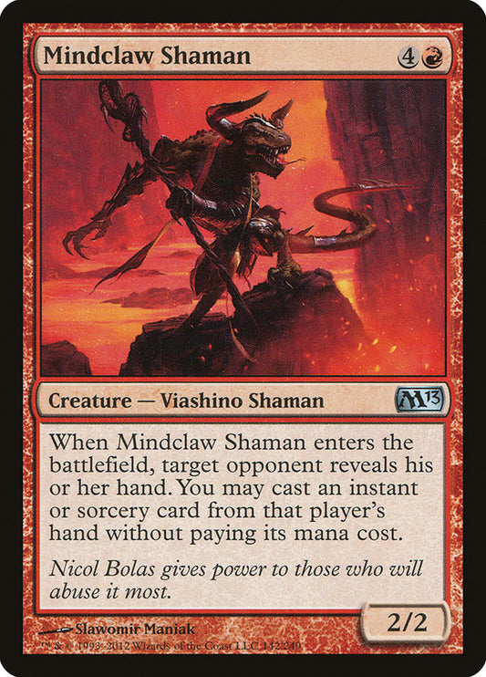 MTG Card Title: Mindclaw Shaman M13/142