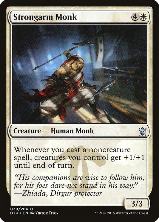 MTG Card Title: Strongarm Monk DTK/39