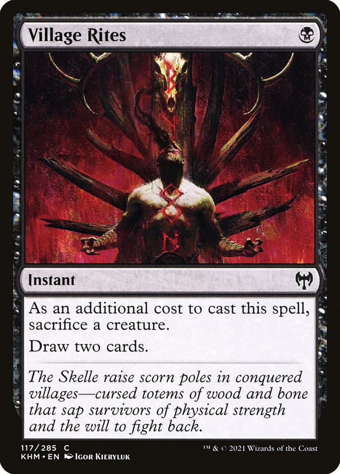 MTG Card Title: Village Rites KHM/117