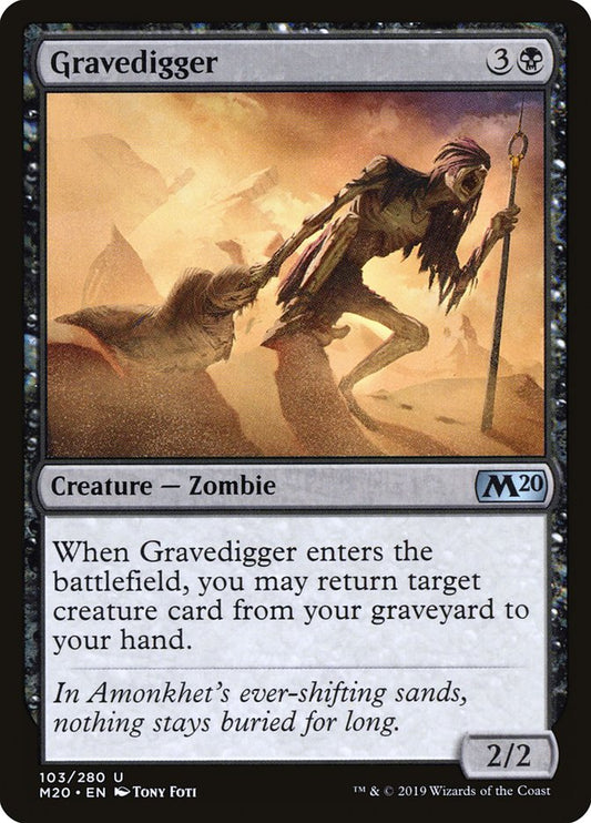MTG Card Title: Gravedigger M20/103