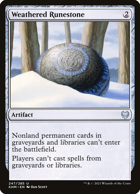 MTG Card Title: Weathered Runestone KHM/247