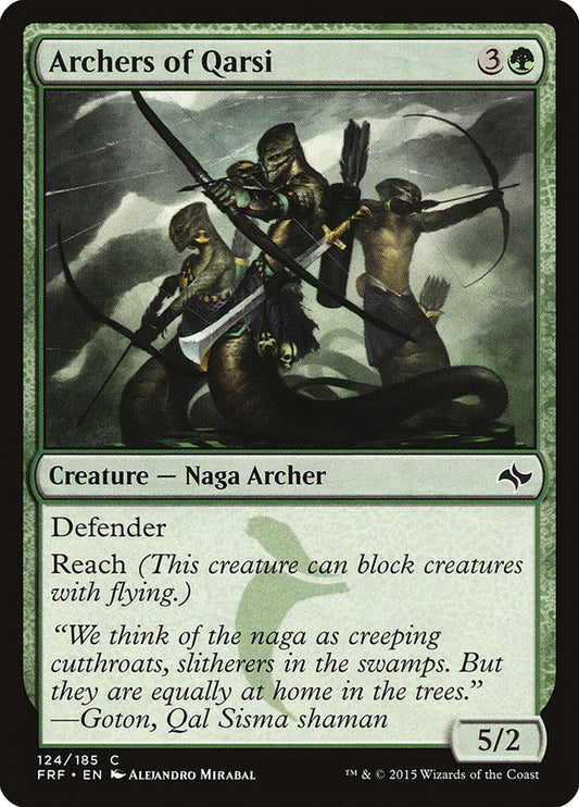 MTG Card Title: Archers of Qarsi FRF/124