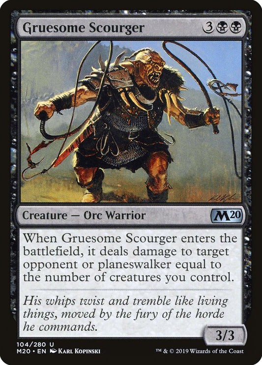 MTG Card Title: Gruesome Scourger M20/104