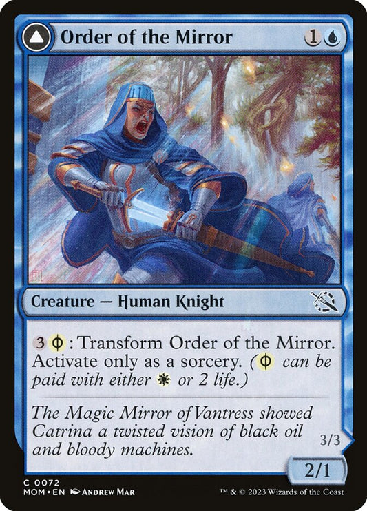 MTG Card Title: Order of the Mirror // Order of the Alabaster Host MOM/72