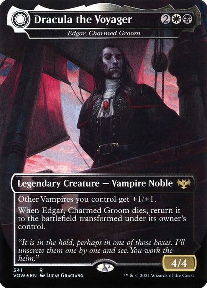 MTG Card Title: Edgar, Charmed Groom // Edgar Markov's Coffin VOW/341