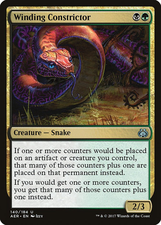 MTG Card Title: Winding Constrictor AER/140