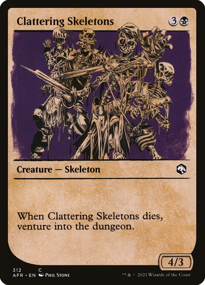 MTG Card Title: Clattering Skeletons AFR/312