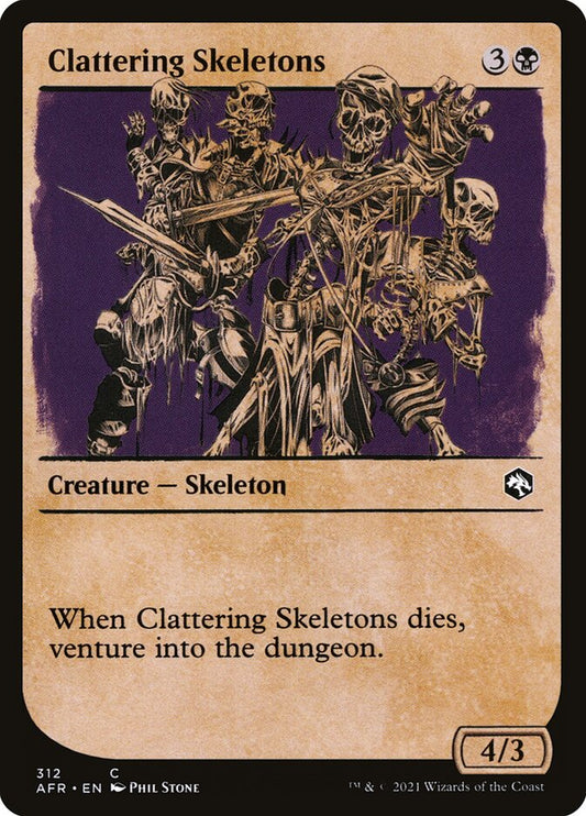 MTG Card Title: Clattering Skeletons AFR/312