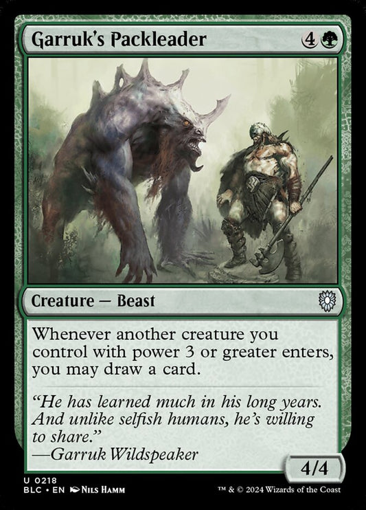 MTG Card Title: Garruk's Packleader BLC/218