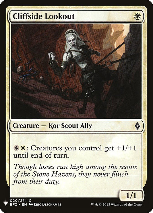MTG Card Title: Cliffside Lookout PLST/BFZ-20