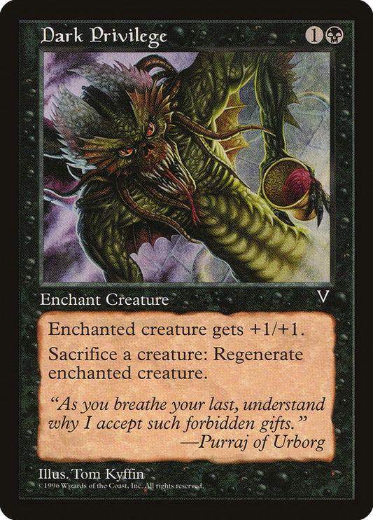 MTG Card Title: Dark Privilege VIS/56