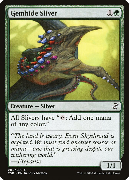 MTG Card Title: Gemhide Sliver TSR/205