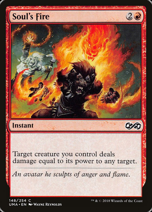 MTG Card Title: Soul's Fire UMA/148