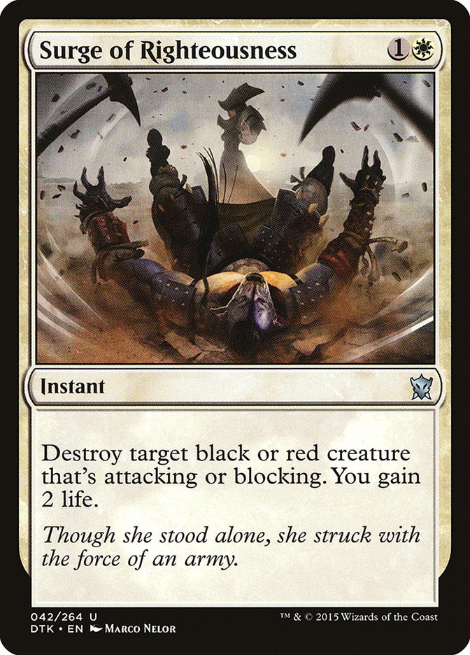 MTG Card Title: Surge of Righteousness DTK/42