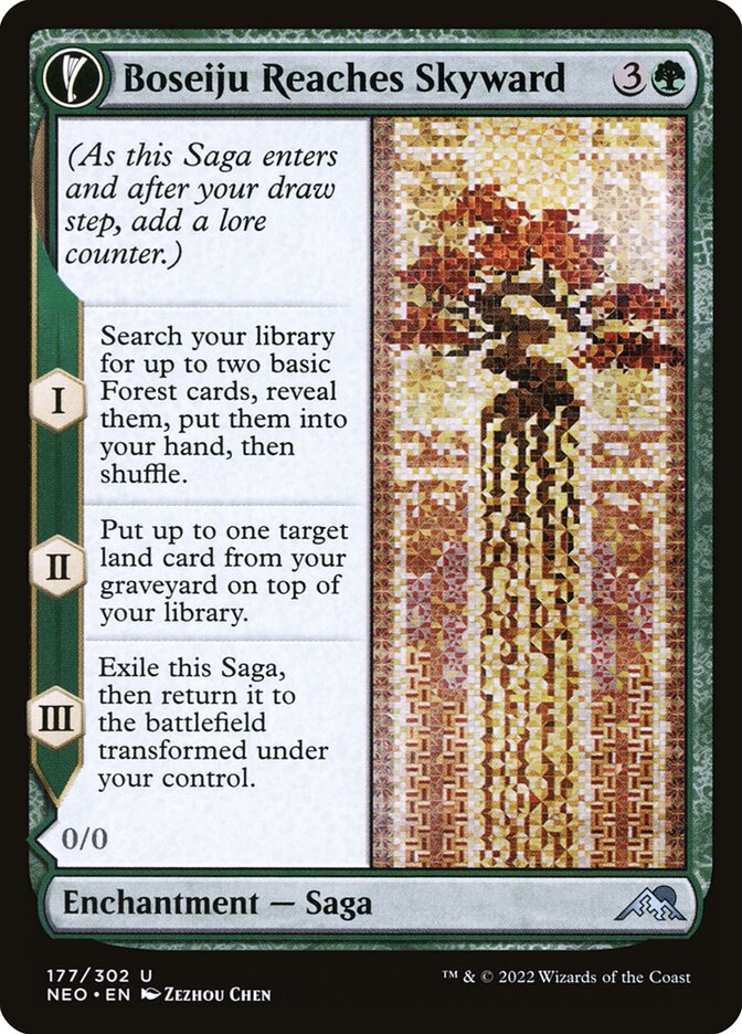 MTG Card Title: Boseiju Reaches Skyward // Branch of Boseiju NEO/177