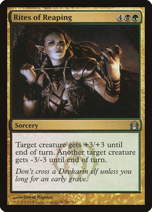 MTG Card Title: Rites of Reaping RTR/191
