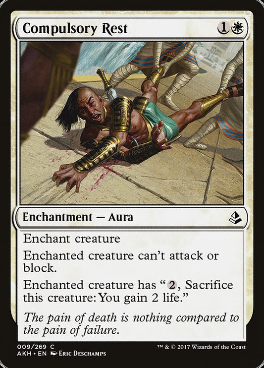 MTG Card Title: Compulsory Rest AKH/9