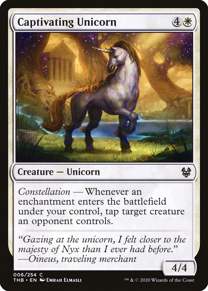MTG Card Title: Captivating Unicorn THB/6