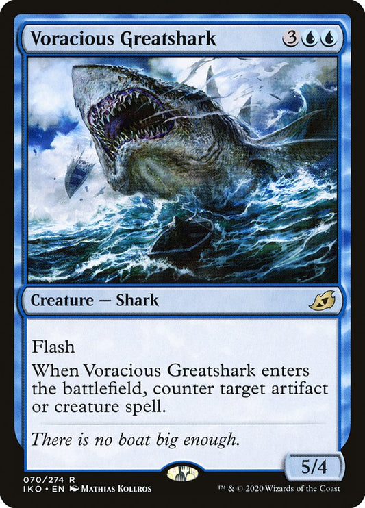 MTG Card Title: Voracious Greatshark IKO/70