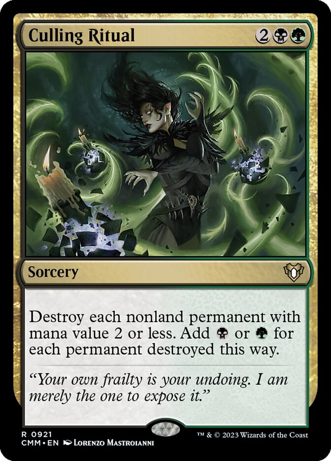 MTG Card Title: Culling Ritual CMM/921