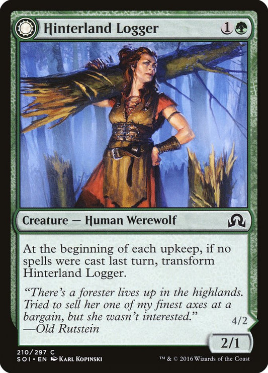 MTG Card Title: Hinterland Logger // Timber Shredder SOI/210