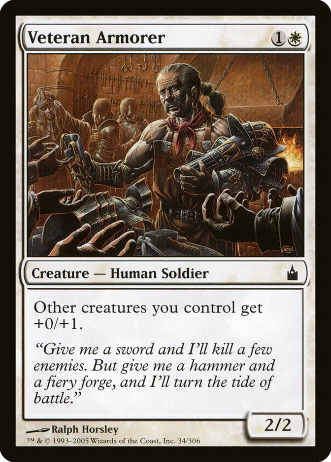 MTG Card Title: Veteran Armorer RAV/34