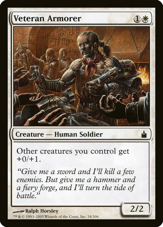 MTG Card Title: Veteran Armorer RAV/34