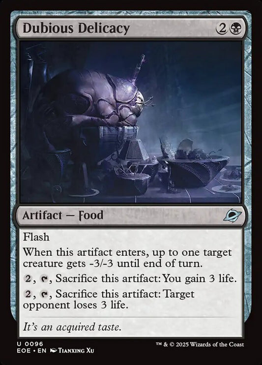 MTG Card Title: Dubious Delicacy EOE/96