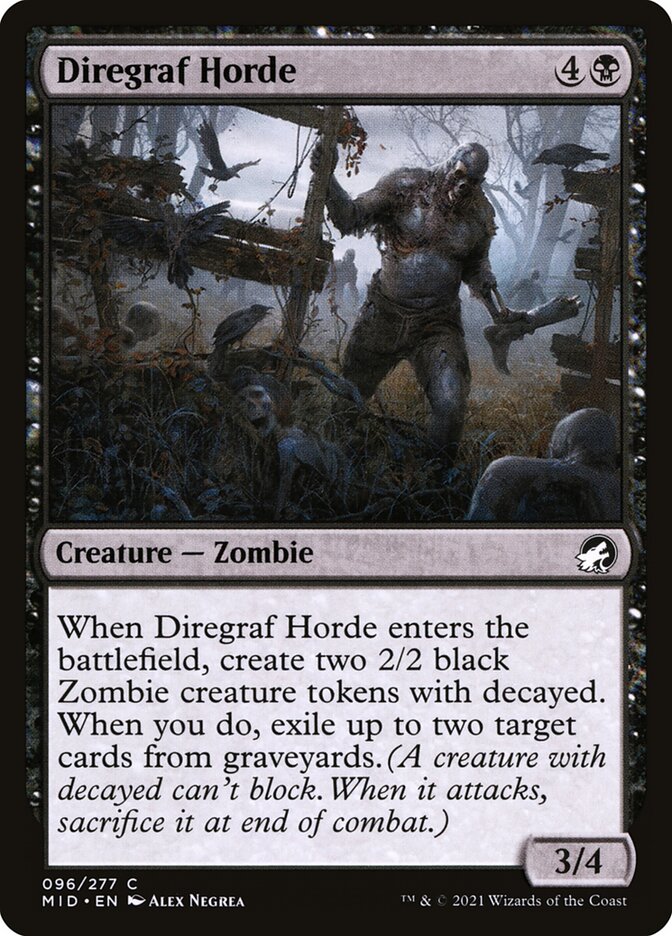 MTG Card Title: Diregraf Horde MID/96