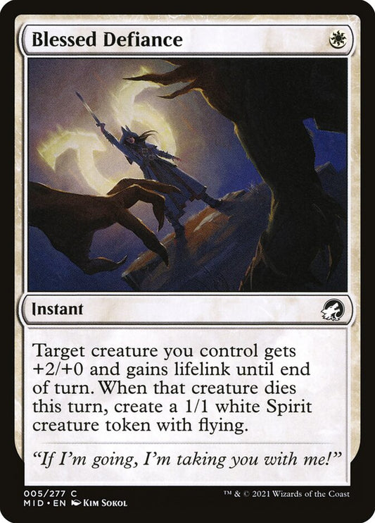 MTG Card Title: Blessed Defiance MID/5