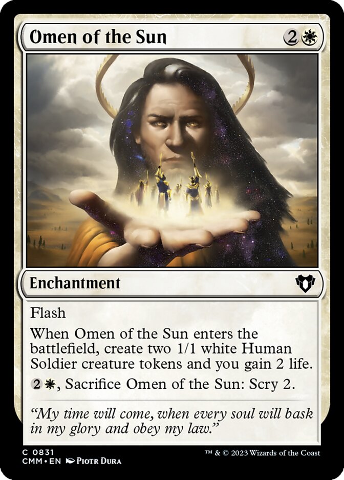 MTG Card Title: Omen of the Sun CMM/831