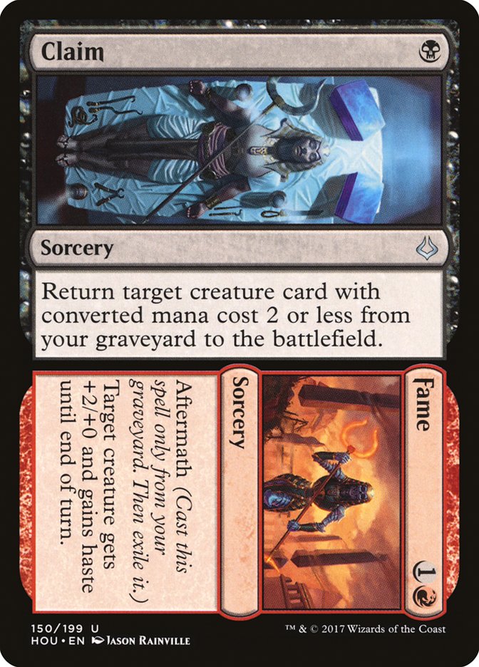 MTG Card Title: Claim // Fame HOU/150