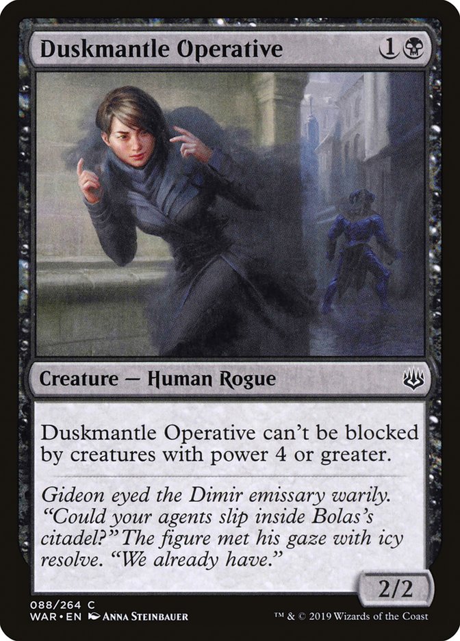 MTG Card Title: Duskmantle Operative WAR/88