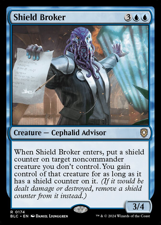 MTG Card Title: Shield Broker BLC/174