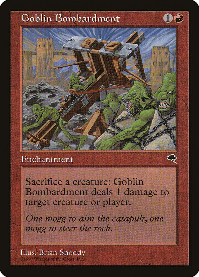MTG Card Title: Goblin Bombardment TMP/179