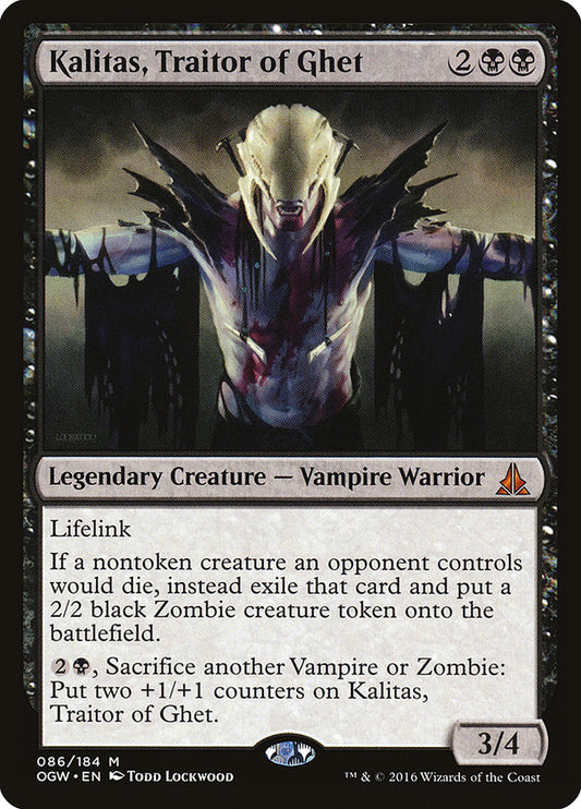 MTG Card Title: Kalitas, Traitor of Ghet OGW/86