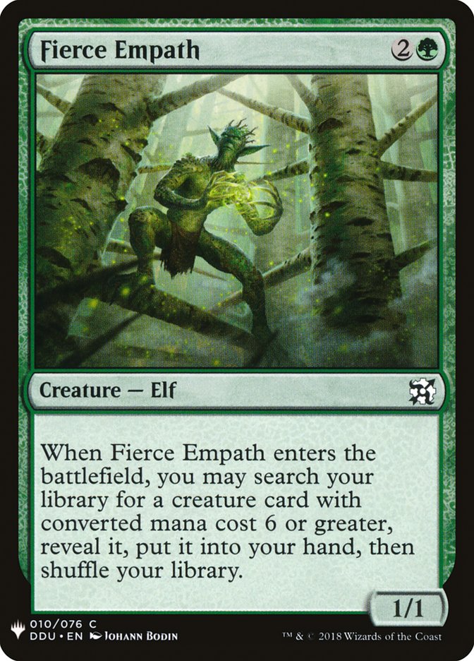MTG Card Title: Fierce Empath PLST/DDU-10