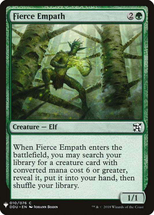 MTG Card Title: Fierce Empath PLST/DDU-10
