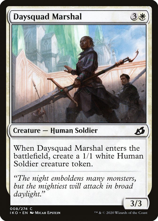 MTG Card Title: Daysquad Marshal IKO/8