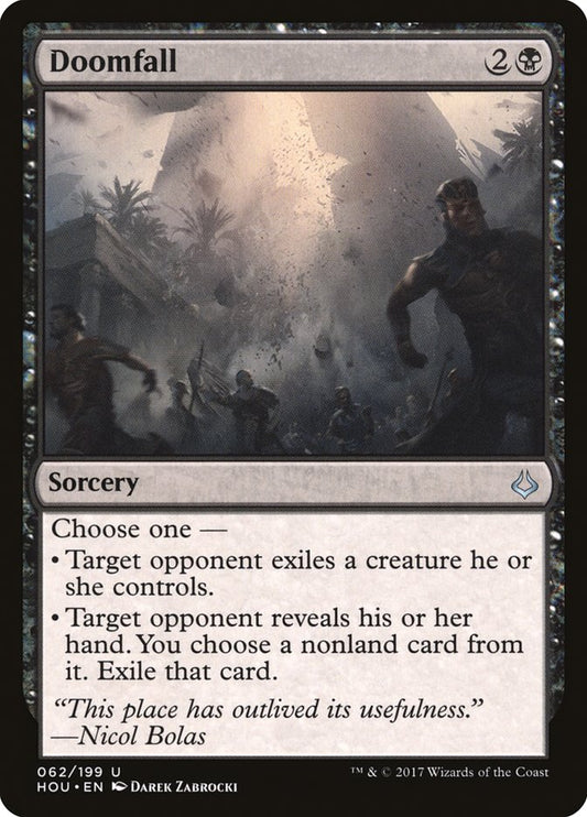 MTG Card Title: Doomfall HOU/62