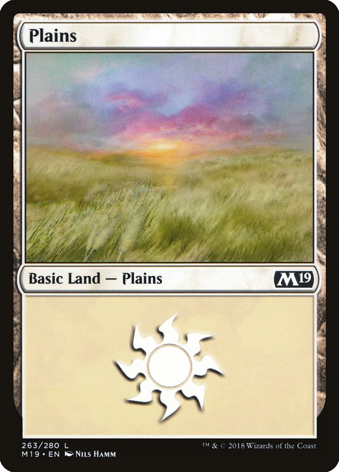 MTG Card Title: Plains M19/263