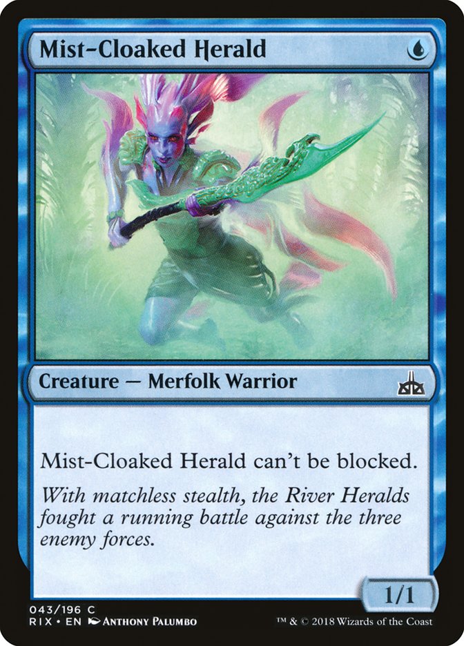 MTG Card Title: Mist-Cloaked Herald RIX/43