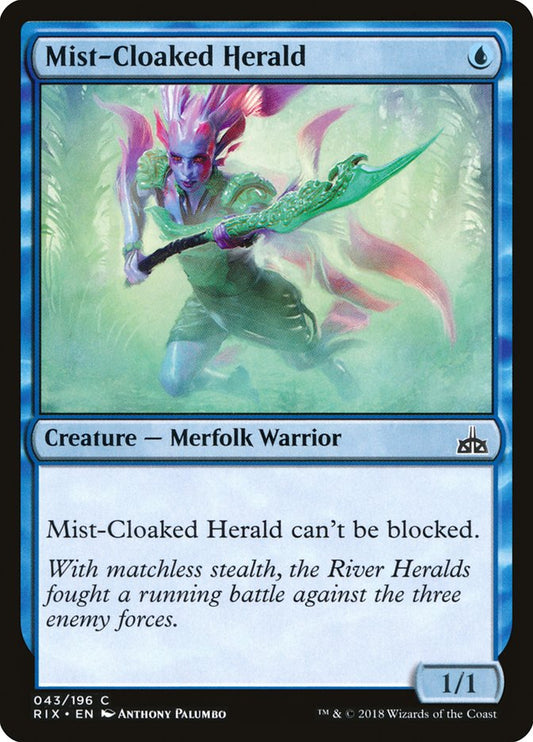 MTG Card Title: Mist-Cloaked Herald RIX/43